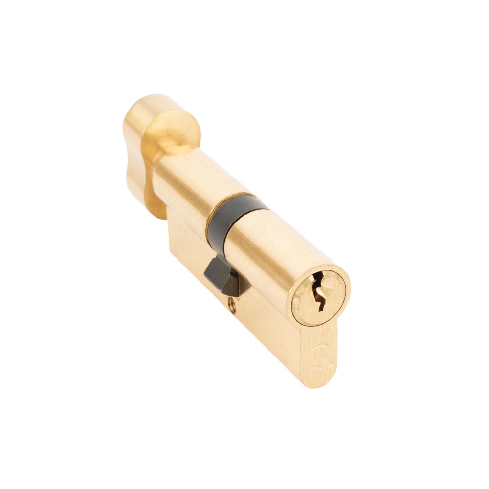 6 Pin Thumbturn Euro Door Cylinder - Brass (35/35)